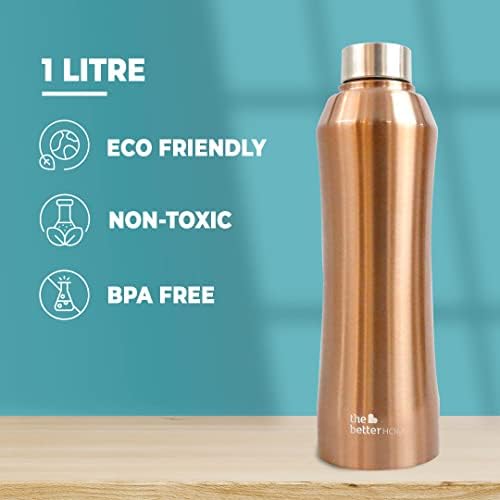 The Better Home FUMATO Turbo Pro 600W Electric Hand Blender 4-1 Pink & Stainless Steel Water Bottle 1 Litre Gold