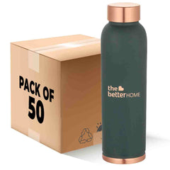 1000 Copper Water Bottle (900ml) | 100% Pure Copper Bottle | BPA Free Water Bottle with Anti Oxidant Properties of Copper | Teal (Pack of 50)