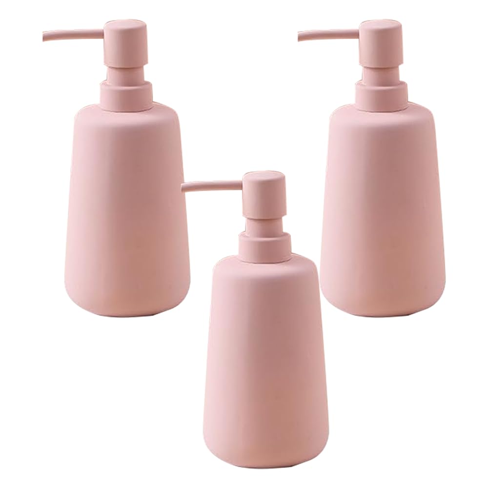 The Better Home 260ml Soap Dispenser Bottle - Pink (Set of 3)  | Elegant and Functional Liquid Pump for Kitchen, Wash-Basin, and Bathroom