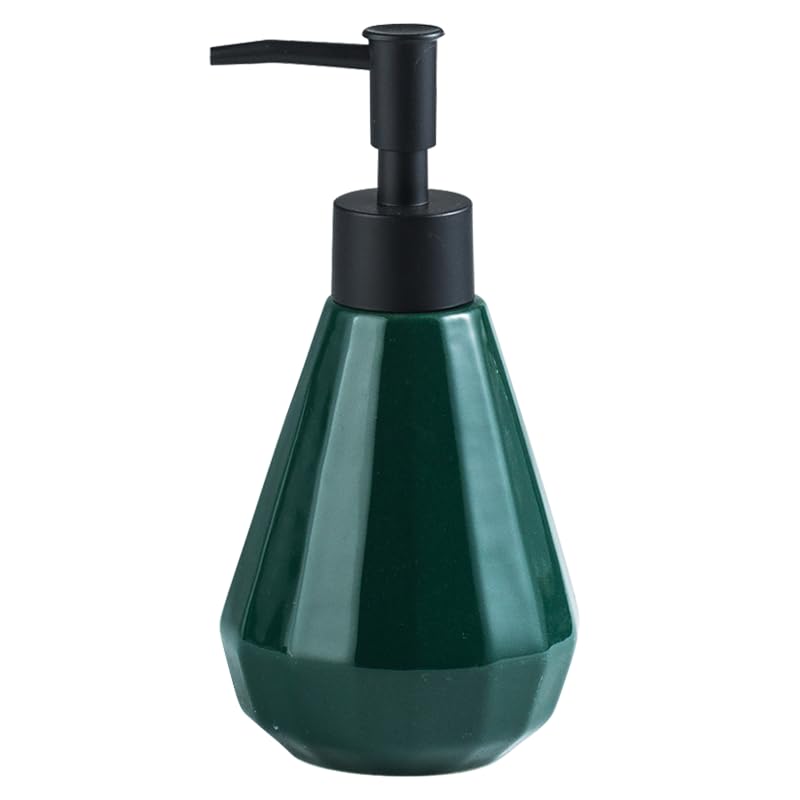 The Better Home 250ml Dispenser Bottle - Green | Ceramic Liquid Dispenser for Kitchen, Wash-Basin, and Bathroom | Ideal for Shampoo, Hand Wash, Sanitizer, Lotion, and More