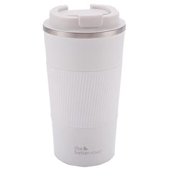 The Better Home Insulated Coffee Mug with Lid and Sleeve (510ml) | Double Wall Insulated Stainless Steel Mug for Coffee & Tea | Hot and Cold Tumbler | Coffee Mug with Lid for Home & Office (White)