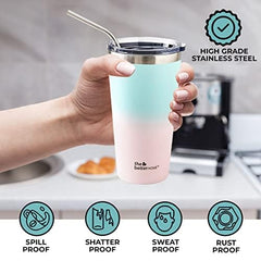 The Better Home Fumato's Kitchen and Appliance Combo|Toaster + Insulated Tumbler Pack of 3|Food Grade Material| Ultimate Utility Combo for Home| Pink Blue