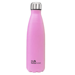 The Better Home 1000 Stainless Steel Insulated Water Bottle 1 Litre | Thermos Flask 1 Litre+ | Hot and Cold Steel Water Bottle 1 Litre | Food Grade & BPA Free Insulated Water Bottles for Kids (Pink)