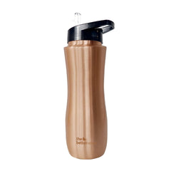 The Better Home Copper Water Bottle with Sipper (700ml), 100% Pure Copper Bottle, Sipper Water Bottle for Adults, BPA Free & Leakproof with Anti Oxidant Properties of Copper (Plain, Pack of 1)