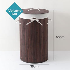 The Better Home Laundry Basket For Clothes With Lid | Durable Rope Handles Easy To Fold | (3Pcs 72 Litres) Bamboo Basket | Big Laundry Basket For Clothes | Storage Basket For Bedroom Bathroom
