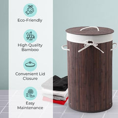 The Better Home Laundry Basket For Clothes With Lid | Durable Rope Handles Easy To Fold | (3Pcs 72 Litres) Bamboo Basket | Big Laundry Basket For Clothes | Storage Basket For Bedroom Bathroom