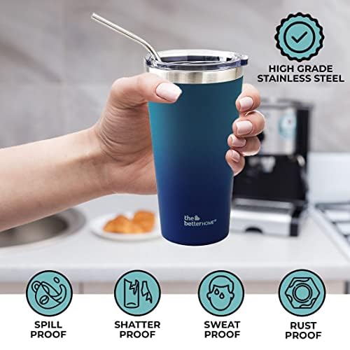 The Better Home Fumato's Kitchen and Appliance Combo|Egg Maker + Insulated Tumbler With Straw |Food Grade Material| Ultimate Utility Combo for Home| Blue