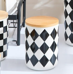 The Better Home Terra Series Ceramic Airtight Container For Kitchen Storage (1Pcs-800ml)| Storage Box For Kitchen |Dabba Set For Kitchen | Pantry Organizers & Storage |Gift For Housewarming (Diamond)