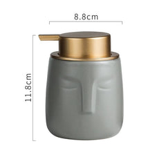 The Better Home 350ml Soap Dispenser Bottle - Grey (Set of 6) |Ceramic Liquid Pump Dispenser for Kitchen, Wash-Basin, and Bathroom