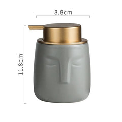 The Better Home 350ml Soap Dispenser Bottle - Grey (Set of 3) |Ceramic Liquid Pump Dispenser for Kitchen, Wash-Basin, and Bathroom