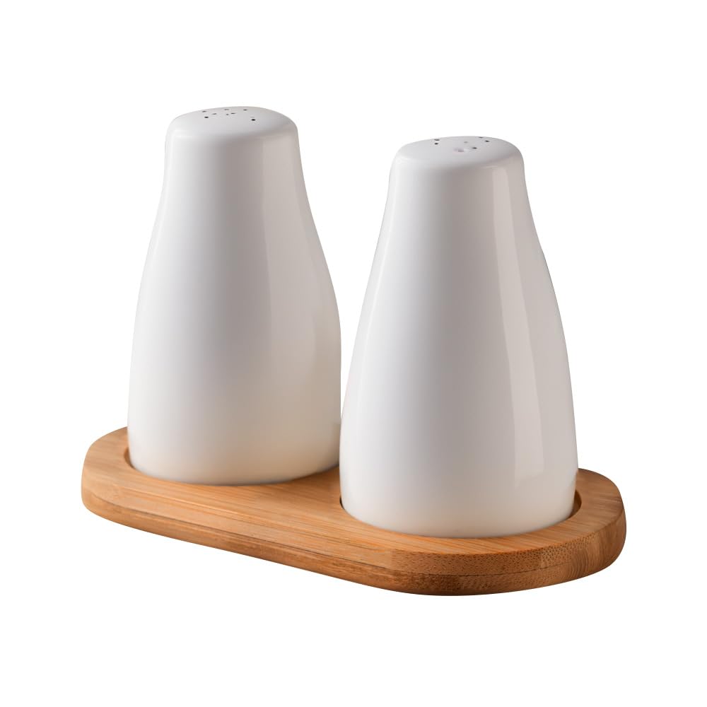 The Better Home Ceramic Salt and Pepper Shaker Set | Set of 2 | White | Salt and Pepper Dispenser Sprinkler Bottle (Pack of 20)