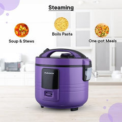 The Better Home FUMATO Cookeasy Automatic 500W Electric Rice Cooker 1.5L & Stainless Steel Water Bottle 1 Litre Pack of 5 Purple