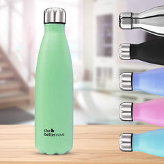 The Better Home 1000 ml Thermosteel Bottle | Doubled Wall 304 Stainless Steel | Stays Hot For 18 Hrs & Cold For 24 Hrs | Leakproof | Insulated Water Bottles for Office, Camping, Travel | Green