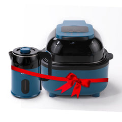 The Better Home Fumato Kitchen Essential Pair|Easy Peek AirFryer & Electric Kettle | Air Fry, Steam and Make| Perfect Gifting Kit | Colour Coordinated Sets | 1 year Warranty (Midnight Blue)