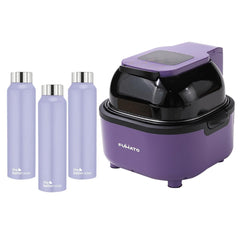 The Better Home FUMATO Aerochef Pro Air fryer With Digital Screen Panel 6.8L Purple & Stainless Steel Water Bottle 1 Litre Pack of 3 Purple