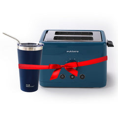 The Better Home Fumato's Kitchen and Appliance Combo| Toaster + Insulated Tumbler with Straw |Food Grade Material| Ultimate Utility Combo for Home| Blue