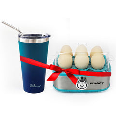The Better Home Fumato's Kitchen and Appliance Combo|Egg Maker + Insulated Tumbler With Straw |Food Grade Material| Ultimate Utility Combo for Home| Blue