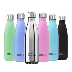 The Better Home 1000 Stainless Steel Insulated Water Bottle 1 Litre | Thermos Flask 1 Litre+ | Hot and Cold Steel Water Bottle 1 Litre | Food Grade & BPA Free Insulated Water Bottles for Kids (Silver)