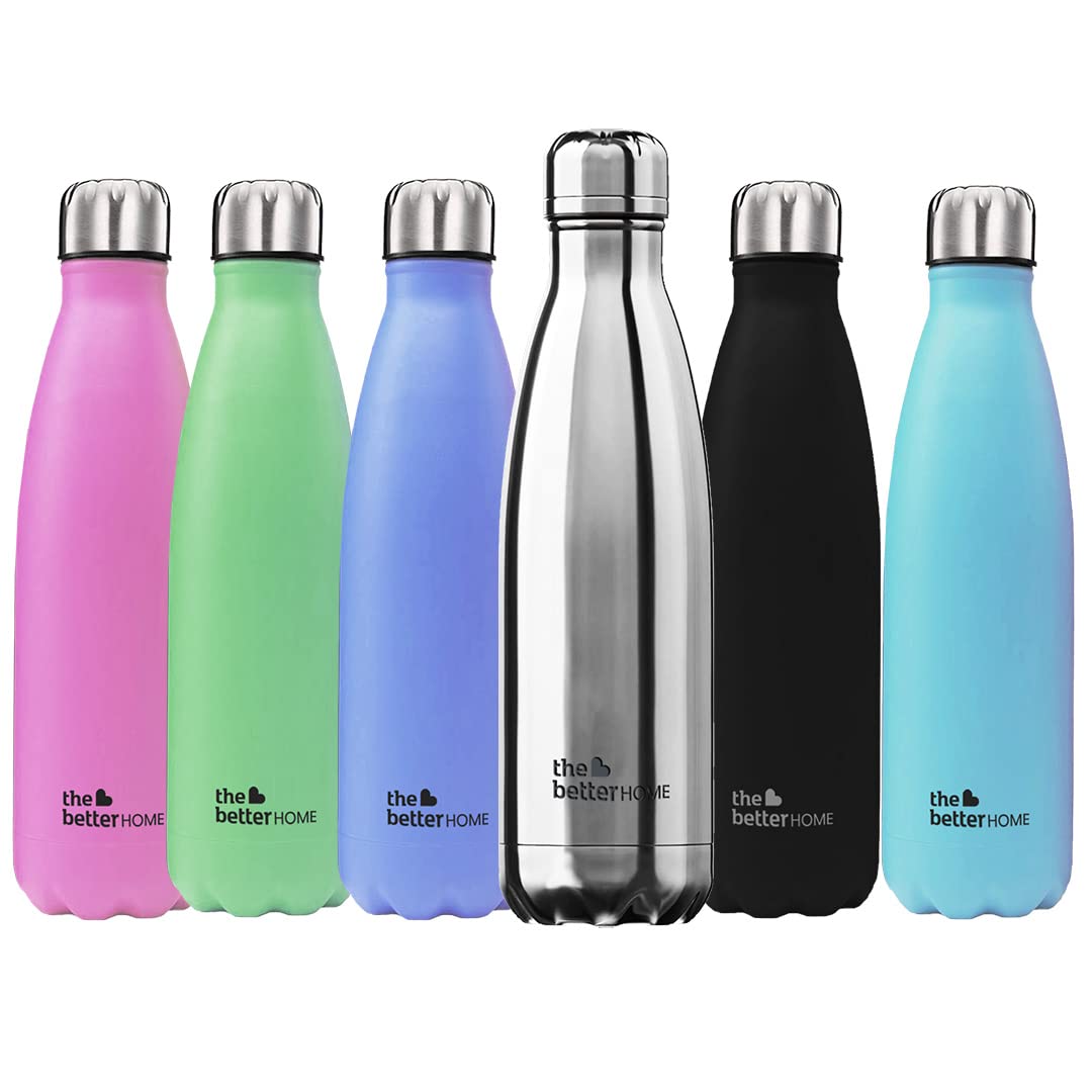 Pack of 2: Thermosteel Bottles - Double Wall, Rustproof, Leakproof | 500 ml Each | Ideal for Office & Travel