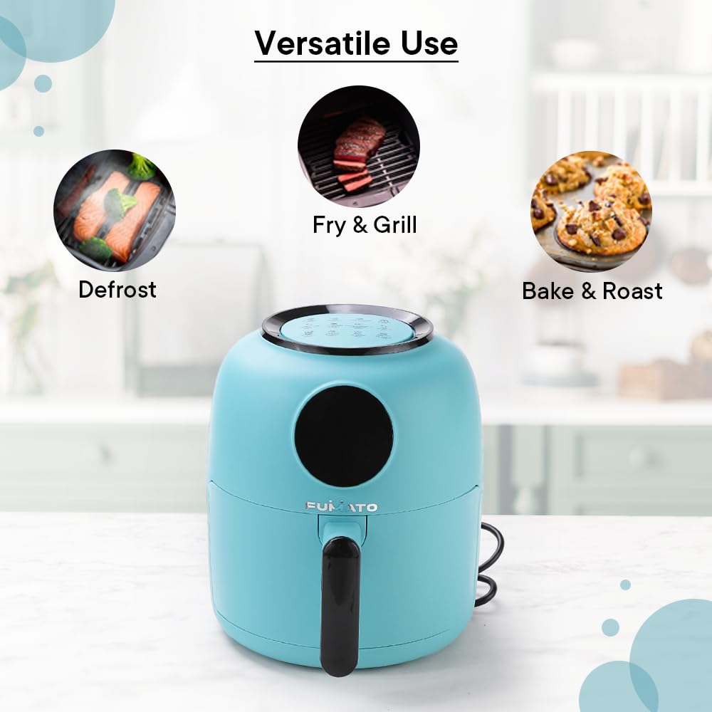 The Better Home Fumato Diwali Gift Set|AirFryer & HandBlender|Air Fry, Blend and Make|Perfect Gifting Kit|Colour Coordinated Sets|1 year Warranty (Misty Blue)1300 Watts, 4.5 L