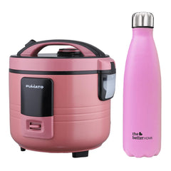 The Better HomeFUMATO Cookeasy Rice Cooker Pink & Insulated Bottle 1 litre Pink(Pack of 1)