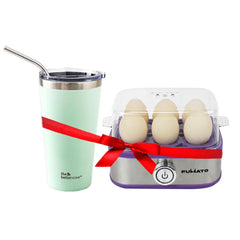 The Better Home Fumato's Kitchen and Appliance Combo|Egg Maker + Insulated Tumbler With Straw |Food Grade Material| Ultimate Utility Combo for Home| Purple
