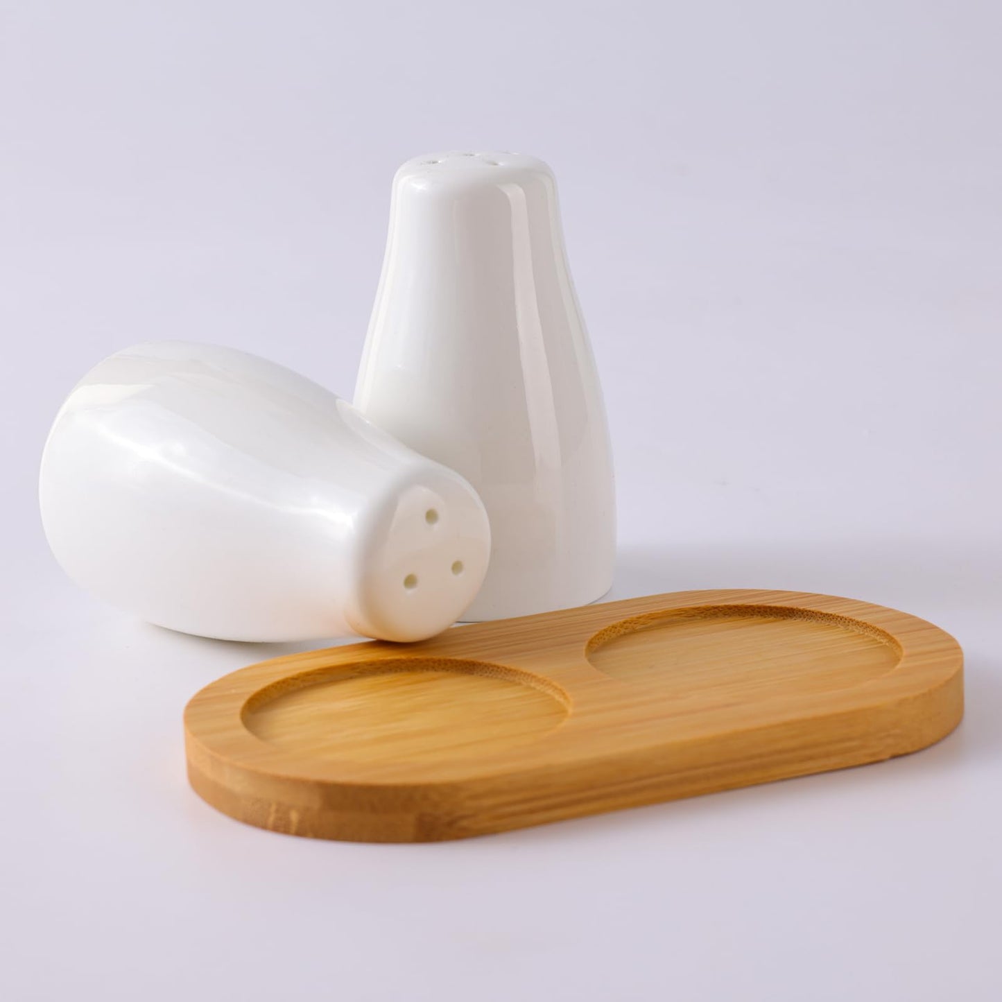 The Better Home Ceramic Salt and Pepper Shaker Set | Set of 2 | White | Salt and Pepper Dispenser Sprinkler Bottle