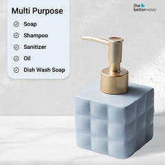 The Better Home 220ml Dispenser Bottle - Grey (Set of 6) | Ceramic Liquid Dispenser for Kitchen, Wash-Basin, and Bathroom | Ideal for Shampoo, Hand Wash, Sanitizer, Lotion, and More