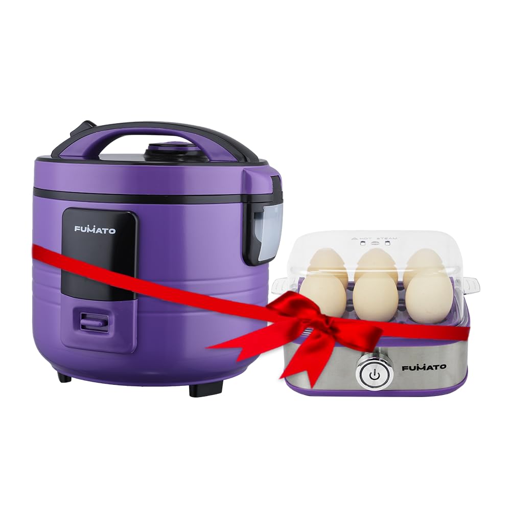 The Better Home Fumato Wedding Gift | Rice Cooker, Egg Maker |Perfect Gifting Combo| Colour Coordinated sets| 1 year Warranty (Purple Haze(EggMaker + Rice Cooker))