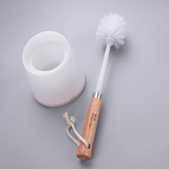 Wooden Toilet Brush with Holder Stand | Premium Toilet Cleaner Brush | Cleaning Brush for Bathroom | Quick and Easy Toilet Cleaning Brush (with Holder)