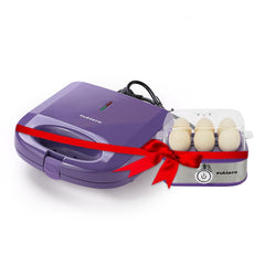 The Better Home Fumato Kitchen Essential Pair| Sandwichmaker & Egg Maker| Grill, Boil and Make| Perfect Gifting Kit | Colour Coordinated Sets | 1 year Warranty (Purple Haze)