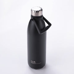 Insualted Water Bottle 2 Litre | BPA Free Stainless Steel Double Wall Insualted Bottle | Hot and Cold Water Bottle | Thermos Flask for Adults & Kids (Pack of 1, Black)