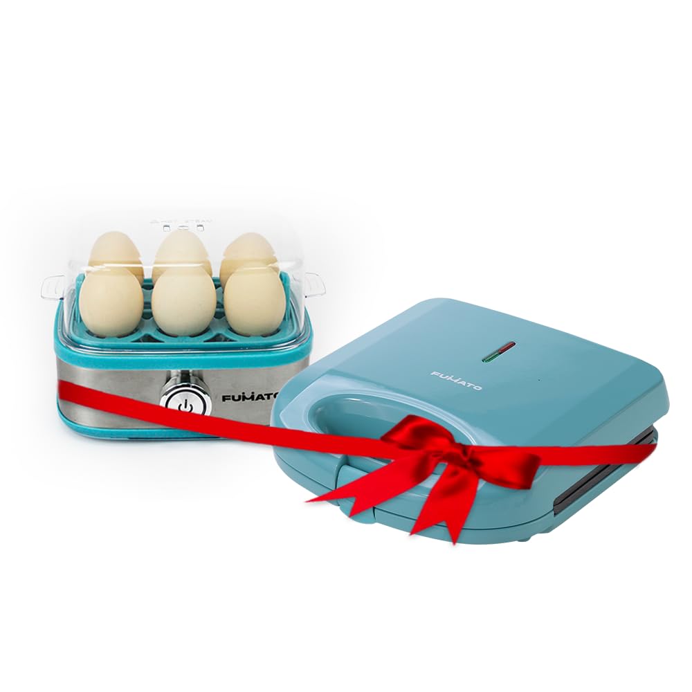 The Better Home Fumato Kitchen Essential Pair|Sandwichmaker & Egg Maker| Grill, Boil and Make| Perfect Gifting Kitc | Colour Coordinated Sets | 1 year Warranty (Misty Blue)