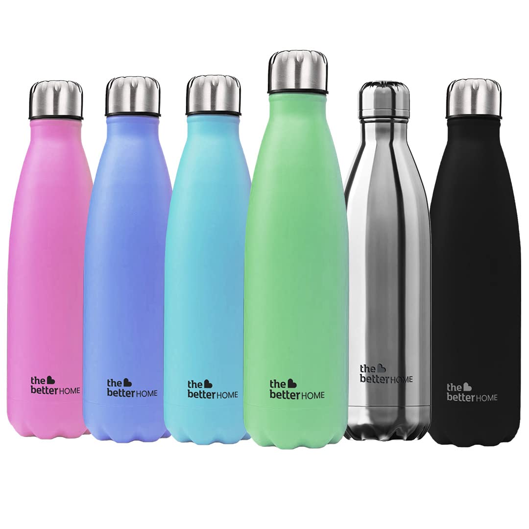 Insulated Thermosteel Bottle - Double Wall, Leakproof, Stays Hot 18Hrs & Cold 24Hrs | 500ml | Green