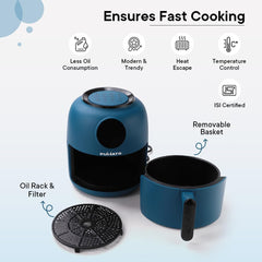 The Better Home Fumato's Kitchen and Appliance Combo|Air Fryer With Air Tight Food Cotainer 680ml Set of 3 |Food Grade Material| Ultimate Utility Combo for Home| Blue