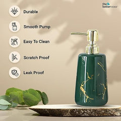 The Better Home 260ml Soap Dispenser Bottle - Green (Set of 6)  | Elegant and Functional Liquid Pump for Kitchen, Wash-Basin, and Bathroom