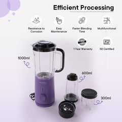 The Better Home Fumato's Kitchen and Appliance Combo|Nutri blender with Glass Tumbler With Sleeve |Food Grade Material| Ultimate Utility Combo for Home| Purple Pink