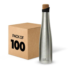 The Better Home Insulated Cork Bottle|Hot & Cold Water Bottle 500 Ml -Silver |Easy Pour| Bottle for Fridge/School/Outdoor/Gym/Home/Office/Boys/Girls/Kids, Leak Proof and BPA FreePack of 100