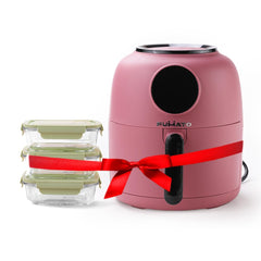 The Better Home Fumato's Kitchen and Appliance Combo|Air Fryer With Air Tight Food Cotainer 680ml Set of 3 |Food Grade Material| Ultimate Utility Combo for Home| Pink Green