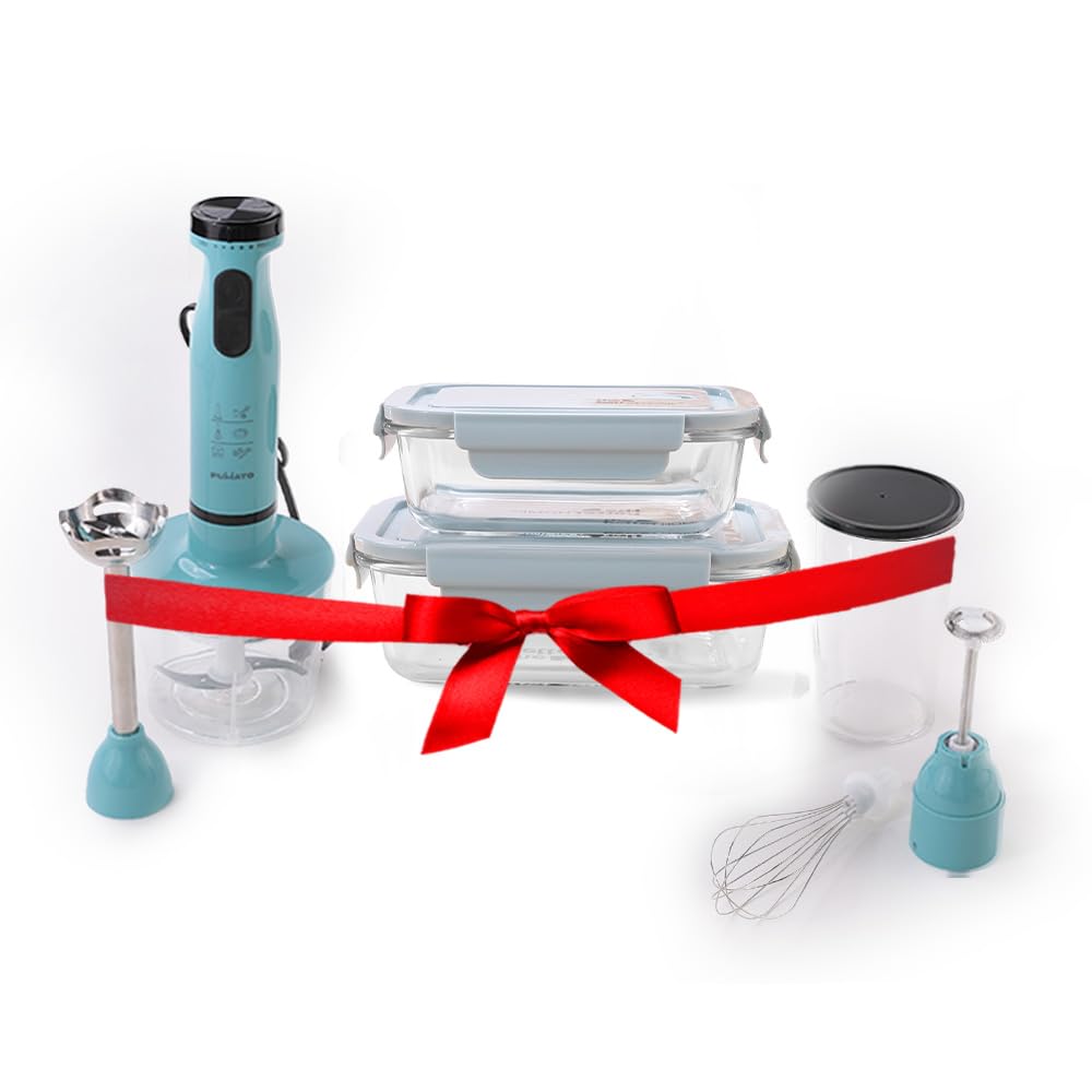 The Better Home Fumato's Kitchen and Appliance Combo| Hand blender with Air Tight Conatiner Set (680+410ml)|Food Grade Material| Ultimate Utility Combo for Home| Light Blue