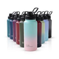The Better Home Insulated Water Bottle 1 Litre | Double Wall Hot and Cold Water for Home, Gym, Office | Easy to Carry & Store | Insulated Stainless Steel Bottle (Pack of 1, Blue - Pink)