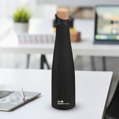 The Better Home Insulated Cork Water Bottle|Hot & Cold Water Bottle 750 Ml -Wine |Easy Pour| Bottle for Fridge/School/Outdoor/Gym/Home/Office/Boys/Girls/Kids, Leak Proof (Pack of 1, Black)