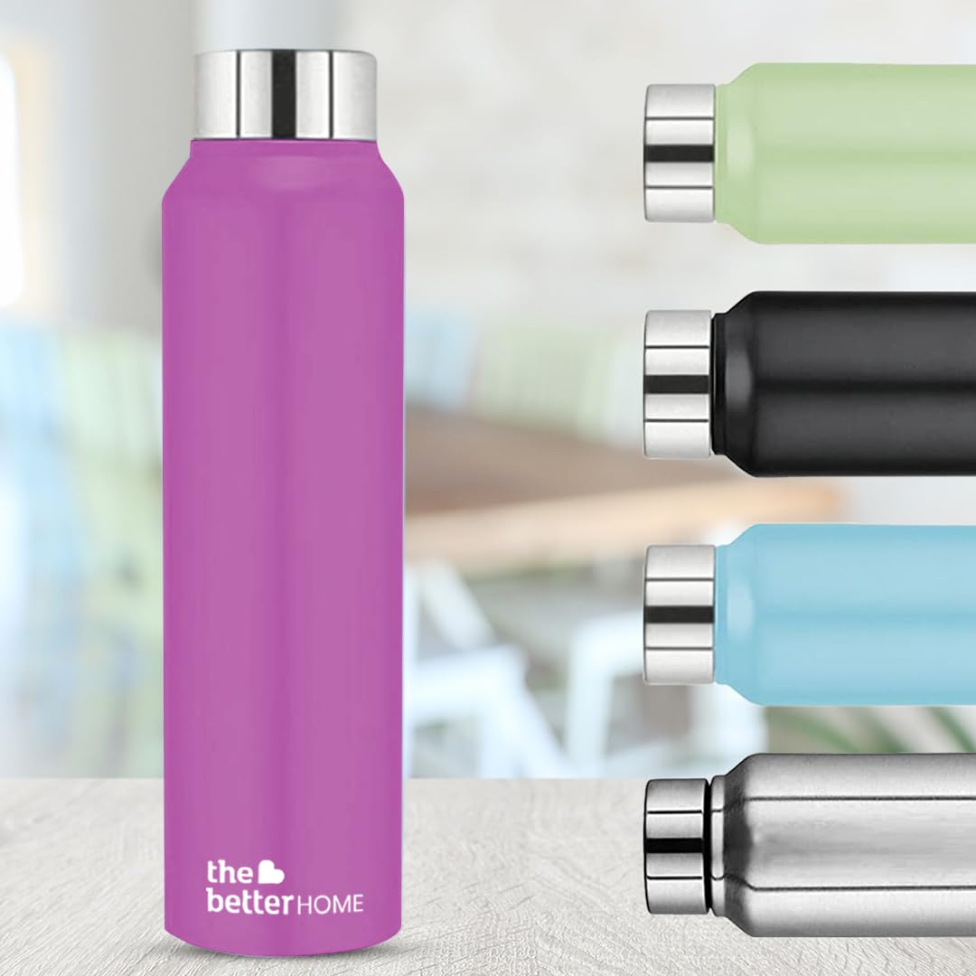 The Better Home Stainless Steel Water Bottle 1 Litre | Leak Proof, Durable & Rust Proof | Non-Toxic & BPA Free Steel Bottles 1+ Litre | Eco Friendly Stainless Steel Water Bottle (Pack of 1)