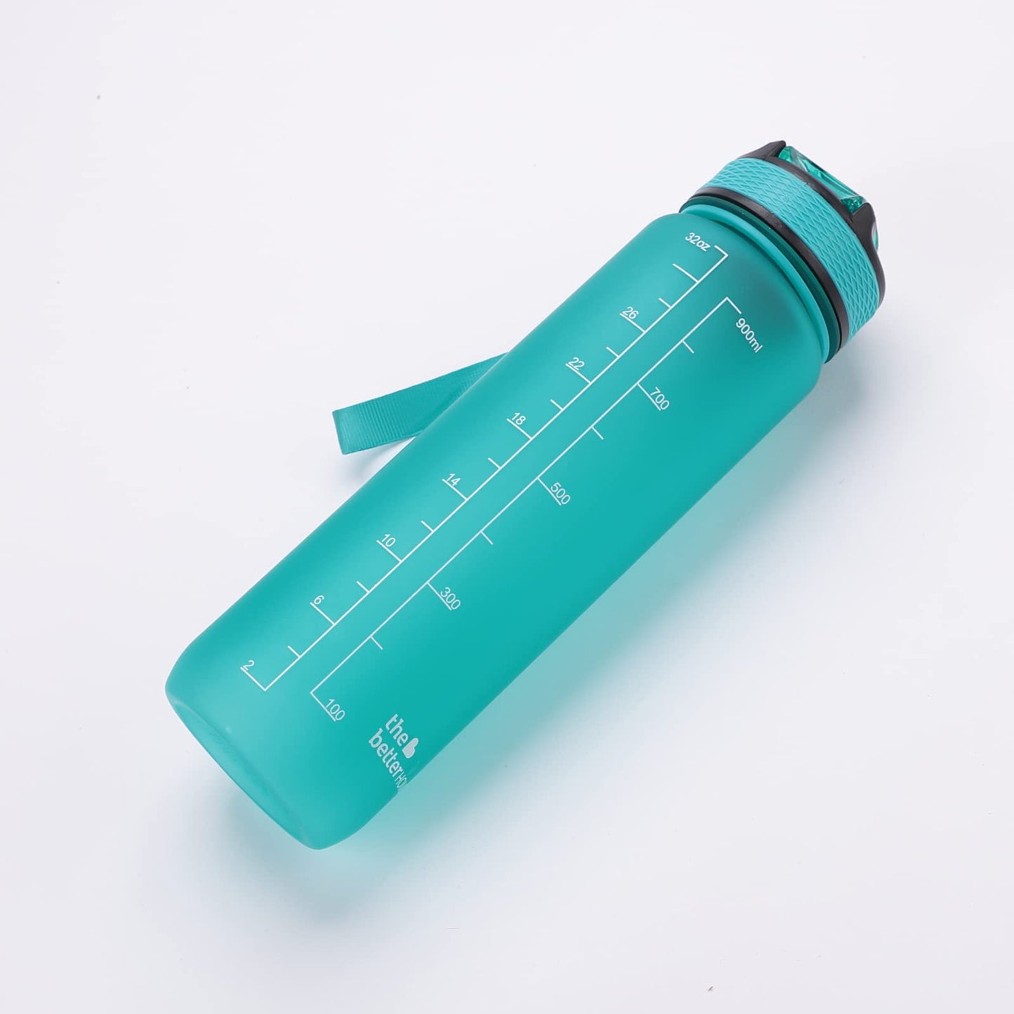 Unbreakable Water Bottle - Motivational Gym Sipper with Straw | 1L Capacity | Light Blue | BPA Free