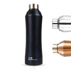 1000 Stainless Steel Water Bottle 1 Litre - Gold Pack of 3 | Eco-Friendly, Non-Toxic & BPA Free Water Bottles 1+ Litre | Rust-Proof, Lightweight, Leak-Proof & Durable