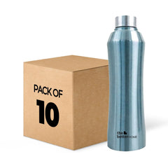 The Better Home Steel Water Bottle (10Pcs-1 Litre) Water Bottle For Kids School | Water Bottle For Home | Leak- Proof BPA Free | Gym Water Bottle | Water Bottle For Office | Aesthetic Water Bottle