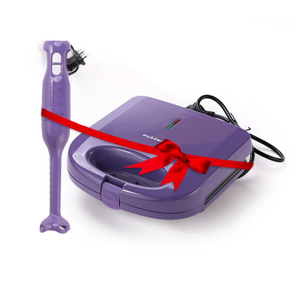 The Better Home Fumato Kitchen Essential Pair|SandwichMaker & HandBlender| Grill, Blend and Make| Perfect Gifting Kit | Colour Coordinated Sets | 1 year Warranty (Purple Haze)