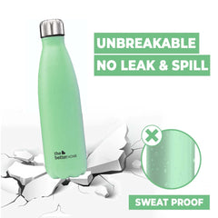 500 Stainless Steel Insulated Water Bottle 500ml | Thermos Flask 500ml | Hot and Cold Steel Water Bottle 500ml (Pack of 2, Green)