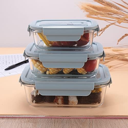 The Better Home Food Containers (Pack of 3) Blue | Food Jars & Containers|Food Storage For Kitchen & SAVYA HOME 3mm HA Tope (16cm)-1.0ltr |Pack and Store Combo (3 Containers (Blue) + Tope)