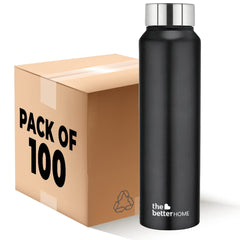 Stainless Steel Water Bottle 1 Litre | Leak Proof, Durable & Rust Proof | Non-Toxic & BPA Free Steel Bottles 1+ Litre | Eco Friendly Stainless Steel Water Bottle (Pack of 100)